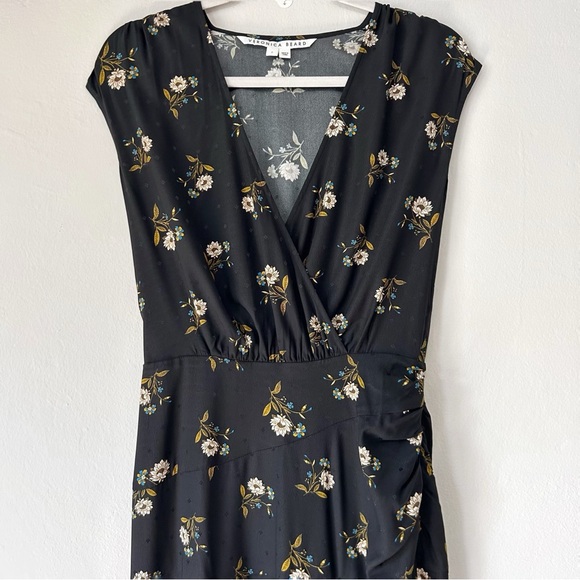 NEW Veronica Beard Wixson Silk Blend Floral Midi Dress Asymmetrical Hem - Picture 4 of 12